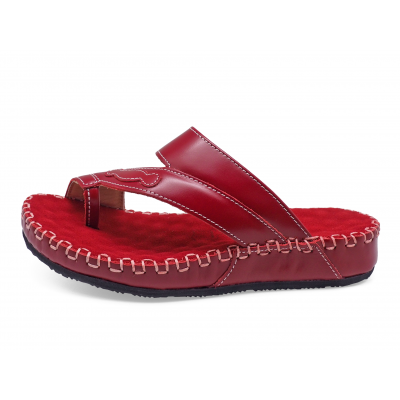 Sandals Flat SKC-10 CCO Red Leather